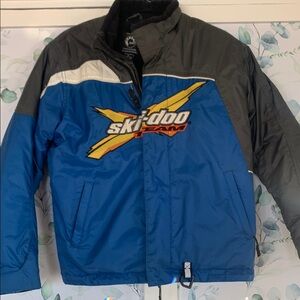 Ski-doo team  Blue and Black Ski Jacket kids size 12  Ready for trails